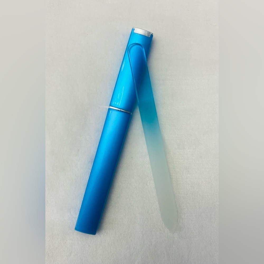 💎Host Pick💎  Blue Glass Nail File with Case. New.